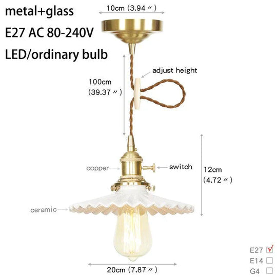 11 Style Minimalist Design Glass Pendant Lamp Led Interior Bedroom Bedside Living Room Dining