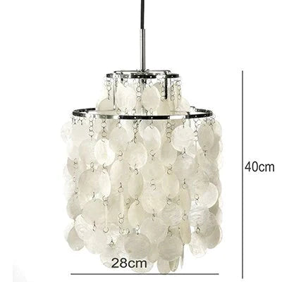 Modern Minimalist Natural Two - Layer Shell Pendant Light Bedroom Corridor Wall Lamp Led E27 Indoor