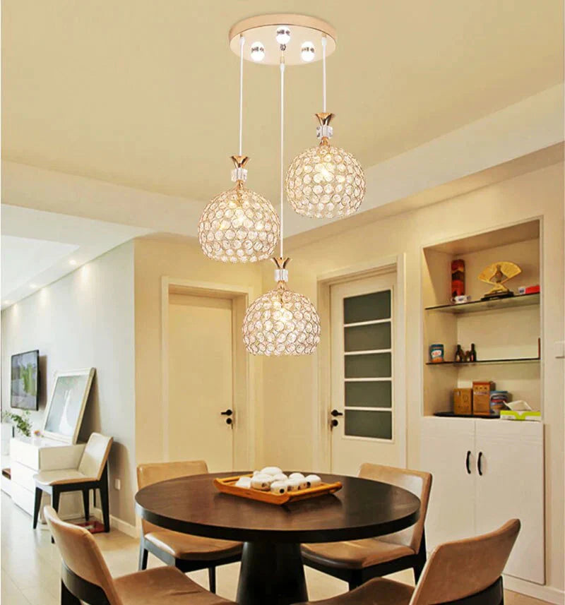 Modern Simplicity Style Indoor Decorations Pendant Lamp E27 Led Crystal Lights For Restaurant 3