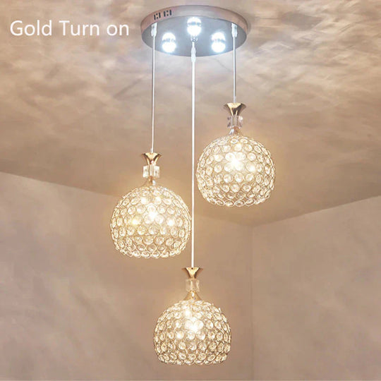 Modern Simplicity Style Indoor Decorations Pendant Lamp E27 Led Crystal Lights For Restaurant 3