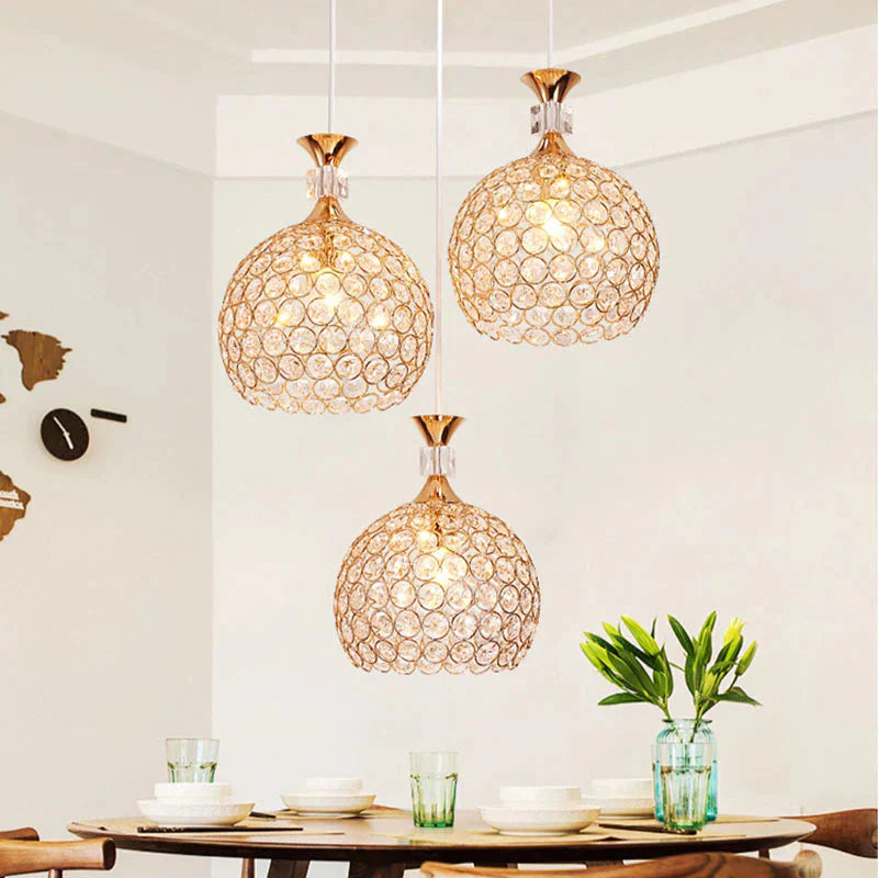 Modern Simplicity Style Indoor Decorations Pendant Lamp E27 Led Crystal Lights For Restaurant 3