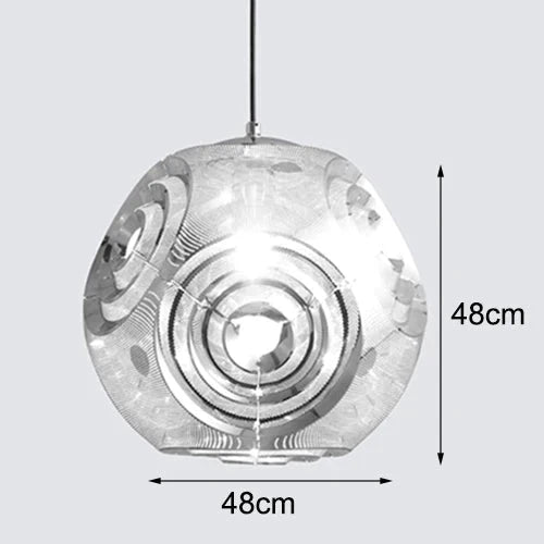 Modern Personality Music Box Hanging Lamps E27 Led Stainless Steel Pendant For Living Room Kichen