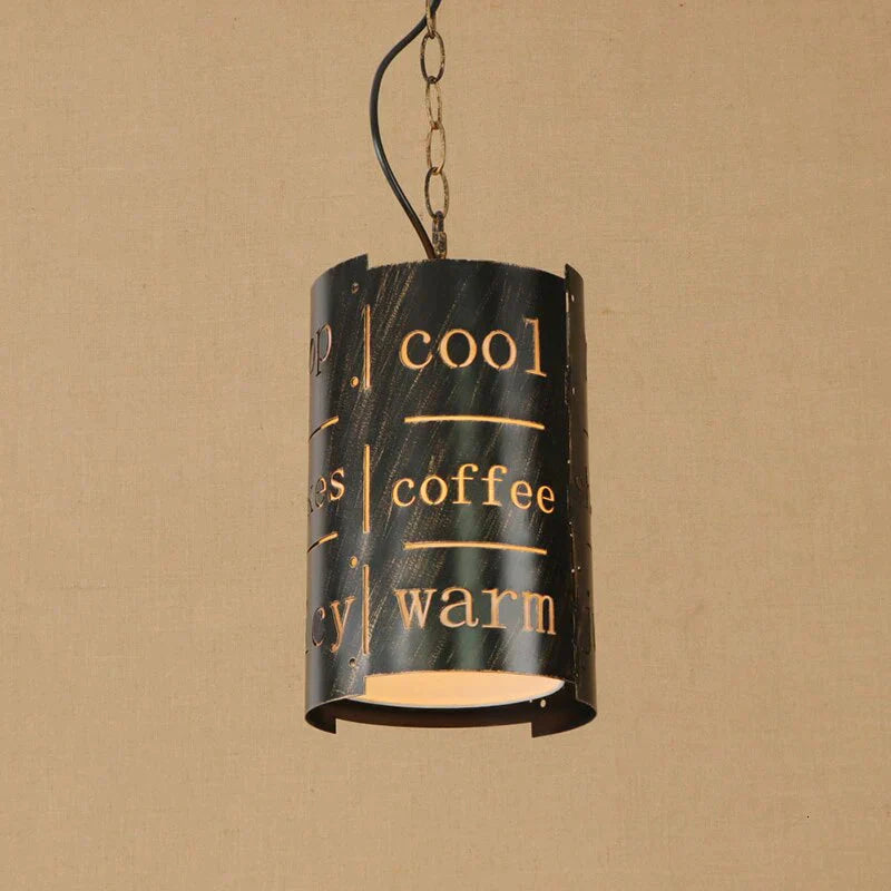 Modern Iron Hollow Letter Led Pendant Lamp Bedroom Hanging Light Cabinet Living/Dining Room/Bar E27