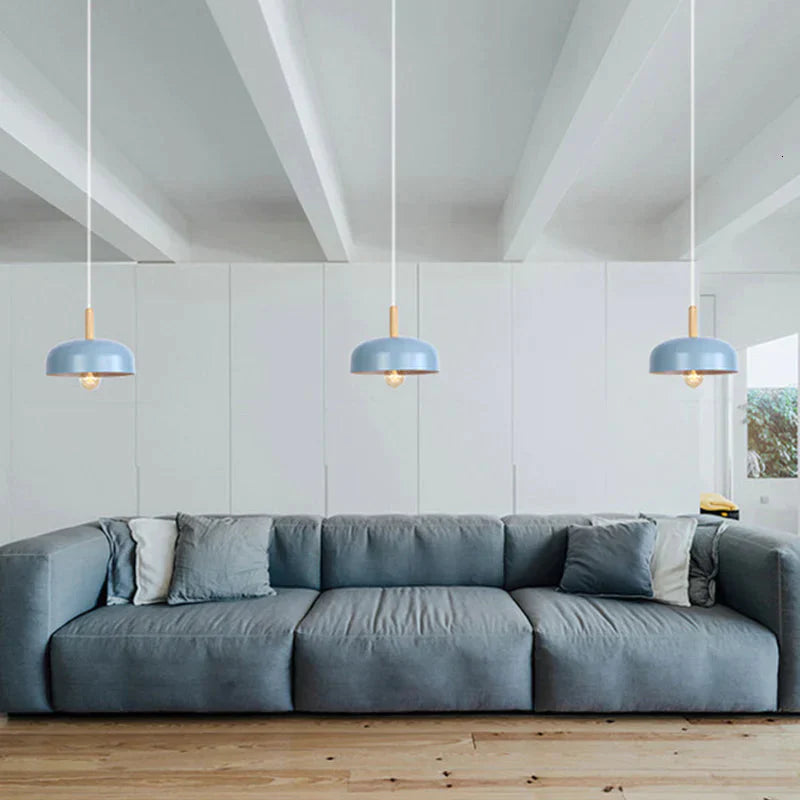 Modern Nordic Metal E27 Led Pendant Lights Bar Coffee Decorative Hanging Lamp Restaurant Bedroom