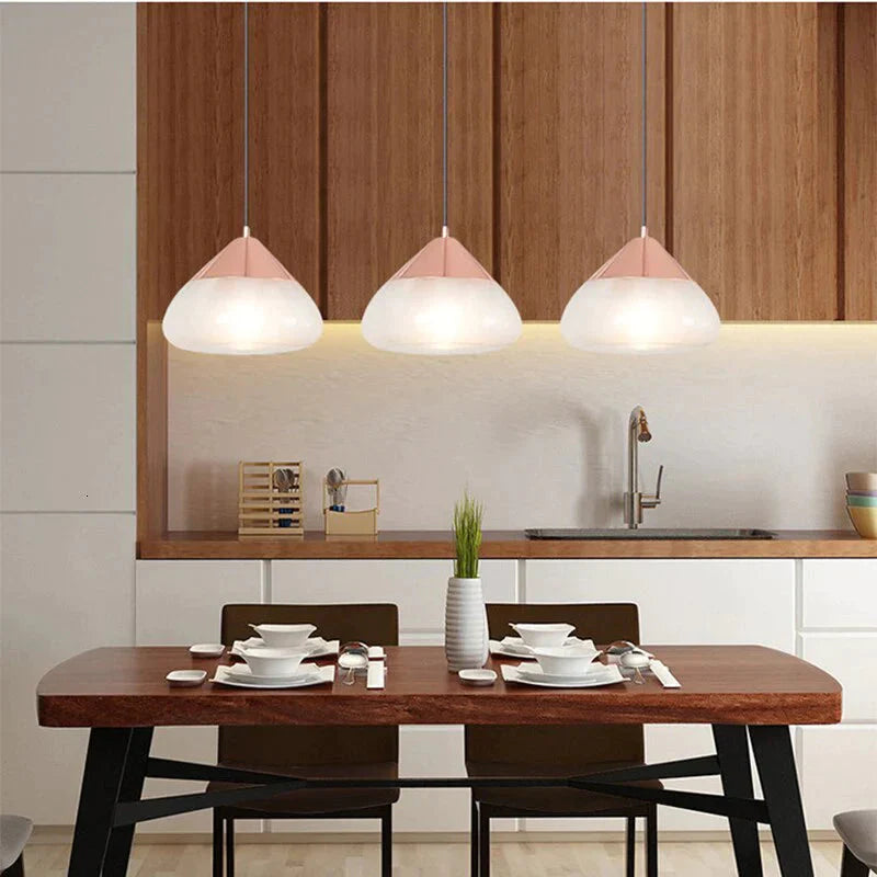 Nordic Postmodern Minimalist Glass Pendant Lights E27 Led Lamps For Living Room Kitchen Bedroom