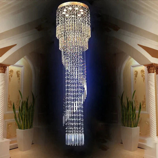 Empire Nordic Traditional Loft Chandelier Crystal Modern Lamp With Gu10 9 Lights For Bedroom Living