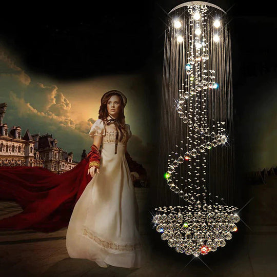 Loft Vintage Nordic Chandelier Crystal Modern Lamp With Gu10 7 Lights For Bedroom Living Room Hotel