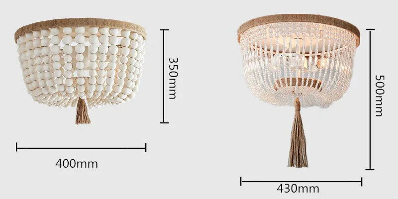 Modern Minimalist Round Wooden Beads E27 Led Pendant Lamp Children Bedroom Crystal Light Living