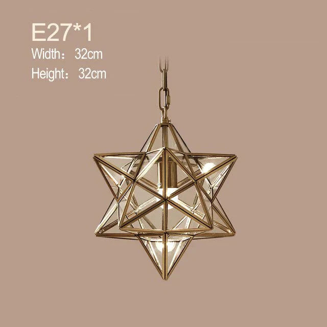 Loft Decor Star Copper Pendant Lights For Dining Room Lustre Salon Modern Lighting Suspension