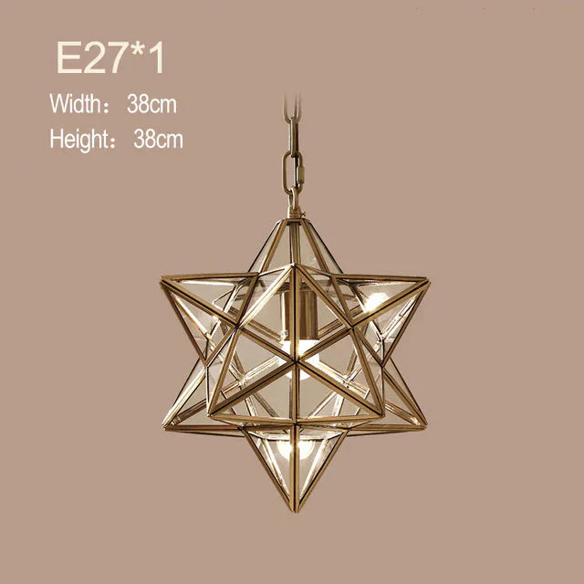 Loft Decor Star Copper Pendant Lights For Dining Room Lustre Salon Modern Lighting Suspension