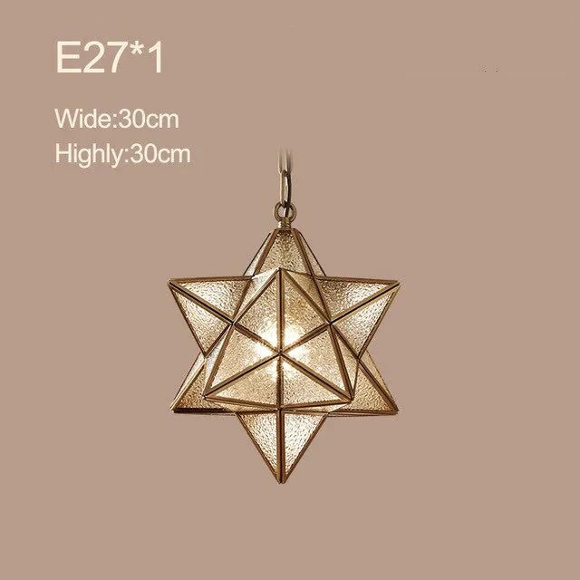 Loft Decor Star Copper Pendant Lights For Dining Room Lustre Salon Modern Lighting Suspension