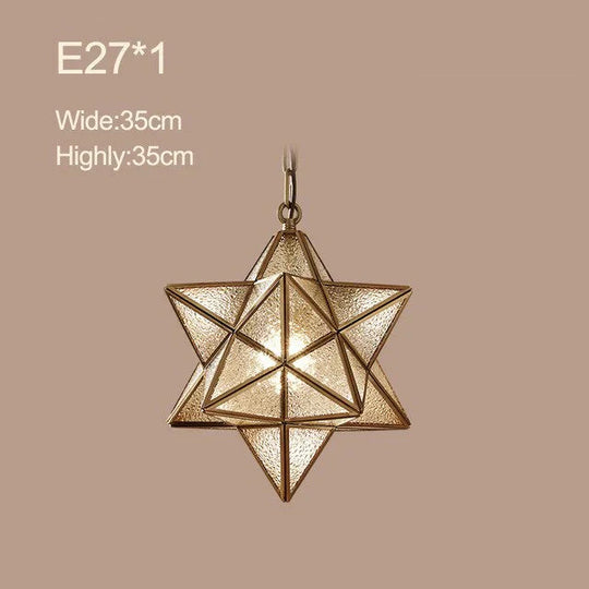 Loft Decor Star Copper Pendant Lights For Dining Room Lustre Salon Modern Lighting Suspension