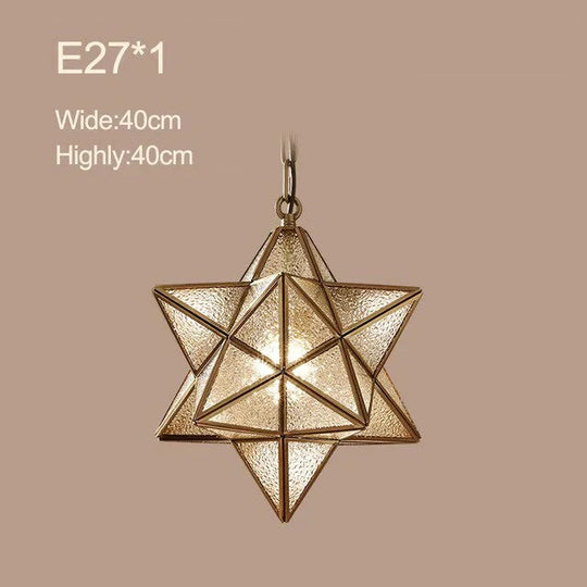 Loft Decor Star Copper Pendant Lights For Dining Room Lustre Salon Modern Lighting Suspension
