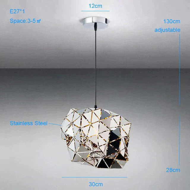 Modern Stainless Steel Pendant Lights Minimalist Style Dining Room Lled Lamps Led Luminaire