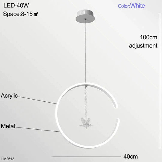 Minimalist Round Pendant Lamps Dining Modern Led Lights Bedroom Dressing Table Small Lamp With