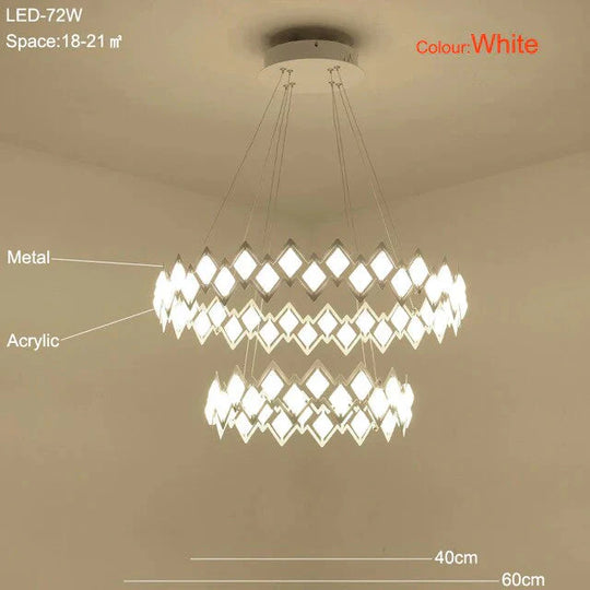 Highly Bright Led Pendant Lamp Living Room Light Dining Lamps Bedroom Black Metal Hanging Lighting