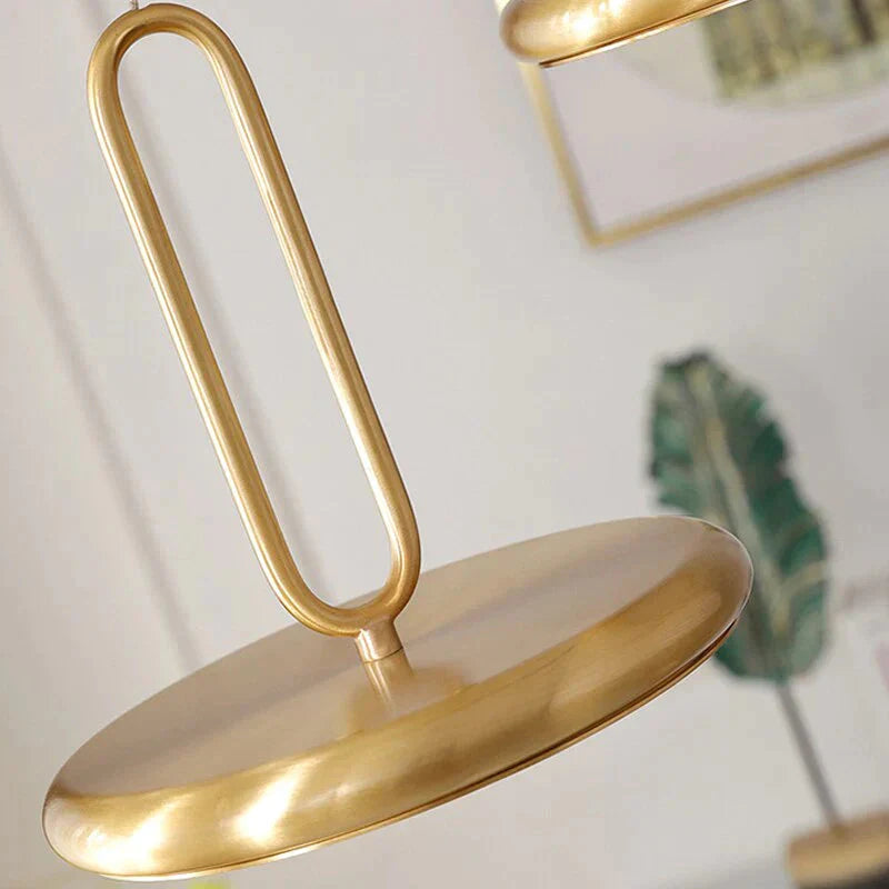 Pendant Light Ufo Disk Bedroom Copper Lamp Dining Room Hanging Ceiling Lamps Kitchen Modern Gold