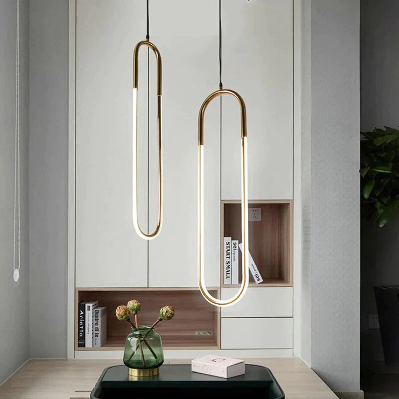 Modern Led Pendant Light Dining Room Hanging Lamps Home Fixtures Kitchen Living Gold Luminaire