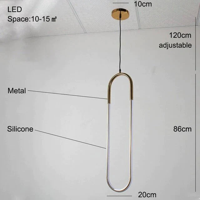 Modern Led Pendant Light Dining Room Hanging Lamps Home Fixtures Kitchen Living Gold Luminaire