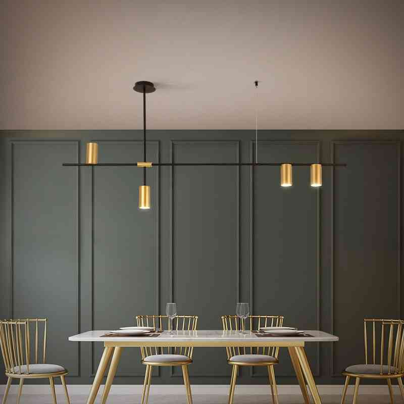 Modern Pendant Light Dining Led Lamps Bar Gold Lampshade Lighting Living Room Kitchen Fixture