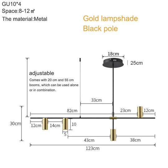 Modern Pendant Light Dining Led Lamps Bar Gold Lampshade Lighting Living Room Kitchen Fixture