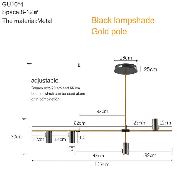 Modern Pendant Light Dining Led Lamps Bar Gold Lampshade Lighting Living Room Kitchen Fixture