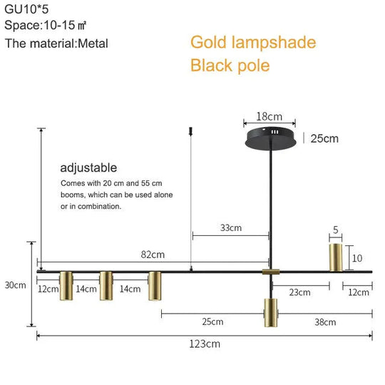 Modern Pendant Light Dining Led Lamps Bar Gold Lampshade Lighting Living Room Kitchen Fixture