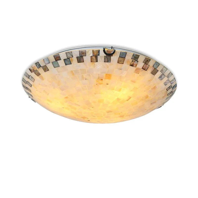 Tiffany Mediterranean Natural Shell Ceiling Light Toilet Lustres Night Led Lamp Bedroom Lighting