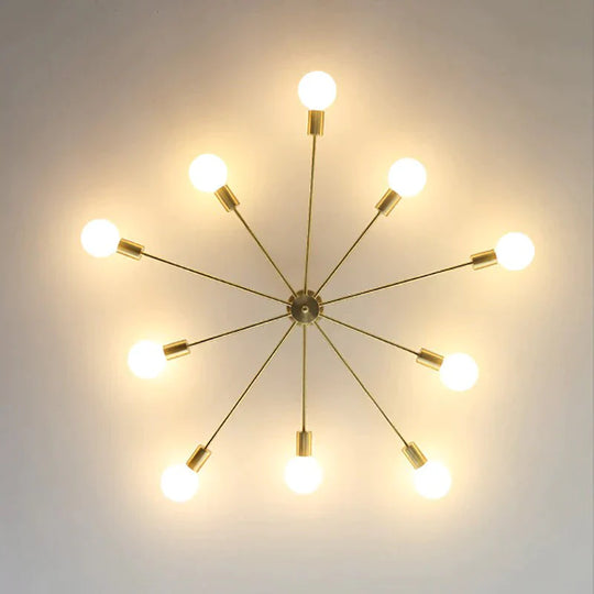 Modern Copper Ceiling Light Dining Brass Lamp Living Led Fixtures Kitchen Lustres Lights Nordic