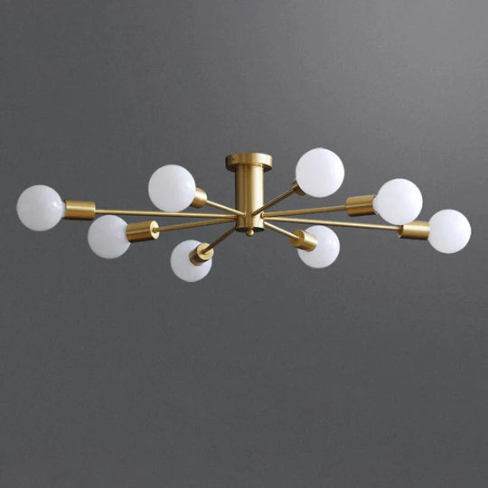 Modern Copper Ceiling Light Dining Brass Lamp Living Led Fixtures Kitchen Lustres Lights Nordic