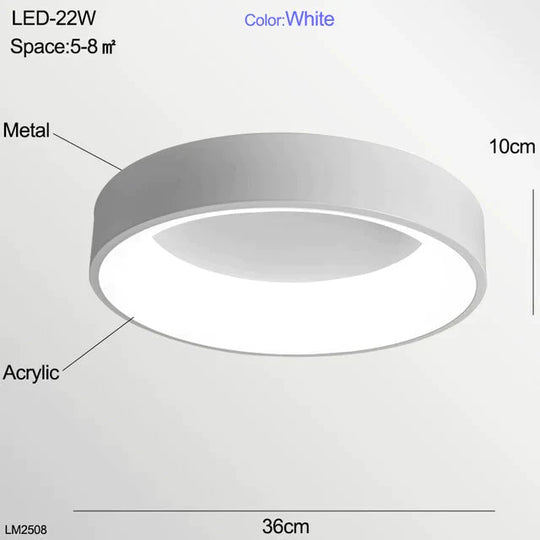 Led Ceiling Light Bedroom Modern Panel Lamp Lighting Fixture Living Room Kitchen Surface Mount