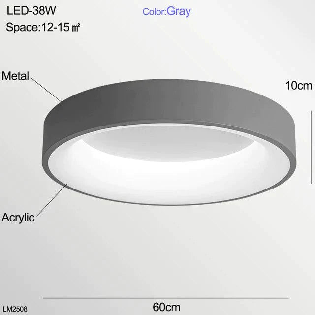 Led Ceiling Light Bedroom Modern Panel Lamp Lighting Fixture Living Room Kitchen Surface Mount