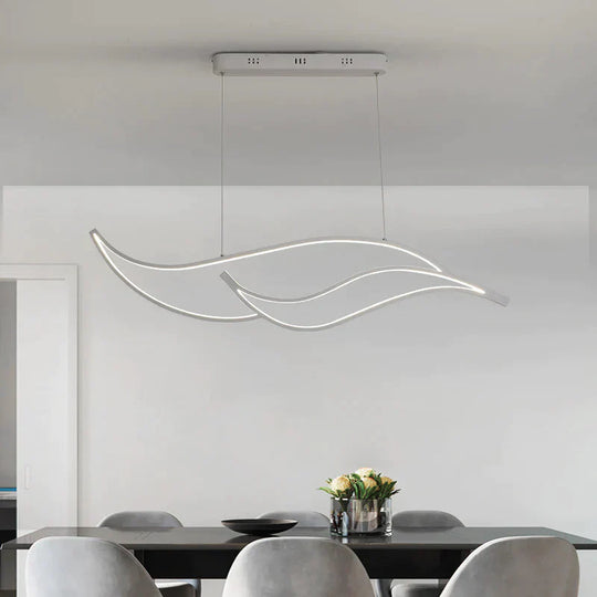 Modern Led Pendant Lights For Dining Room Kitchen Matte Black Or White Finish Żyrandol Lamp