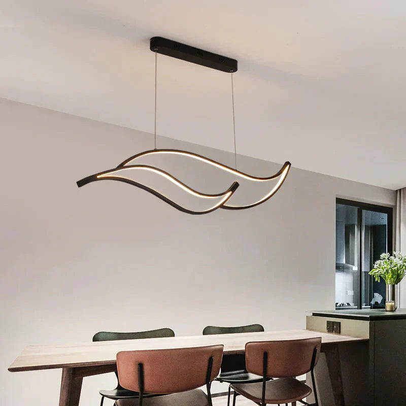 Modern Led Pendant Lights For Dining Room Kitchen Matte Black Or White Finish Żyrandol Lamp Fixture