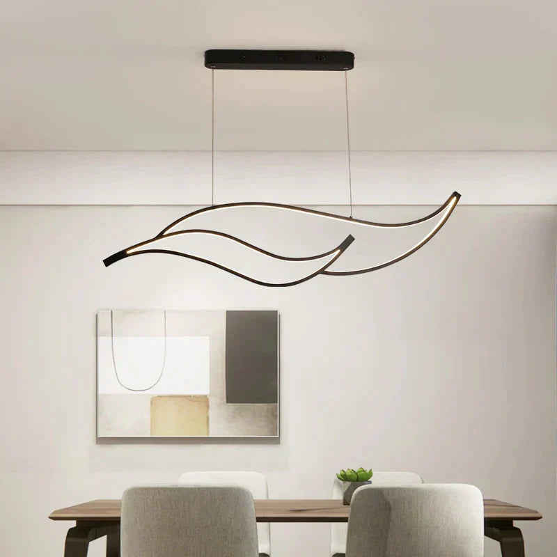 Modern Led Pendant Lights For Dining Room Kitchen Matte Black Or White Finish Żyrandol Lamp Fixture