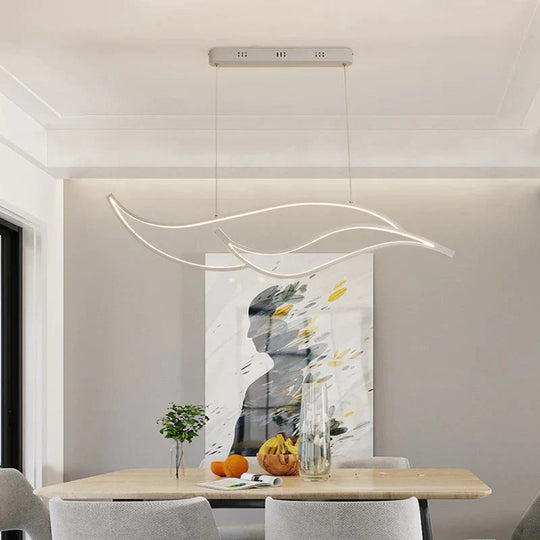 Modern Led Pendant Lights For Dining Room Kitchen Matte Black Or White Finish Żyrandol Lamp Fixture