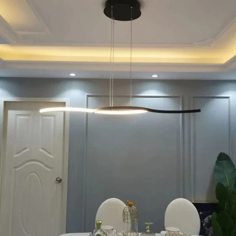 Matte Black Finished Modern Led Pendant Lights For Dining Room Kitchen Shop Home Deco New Arrival