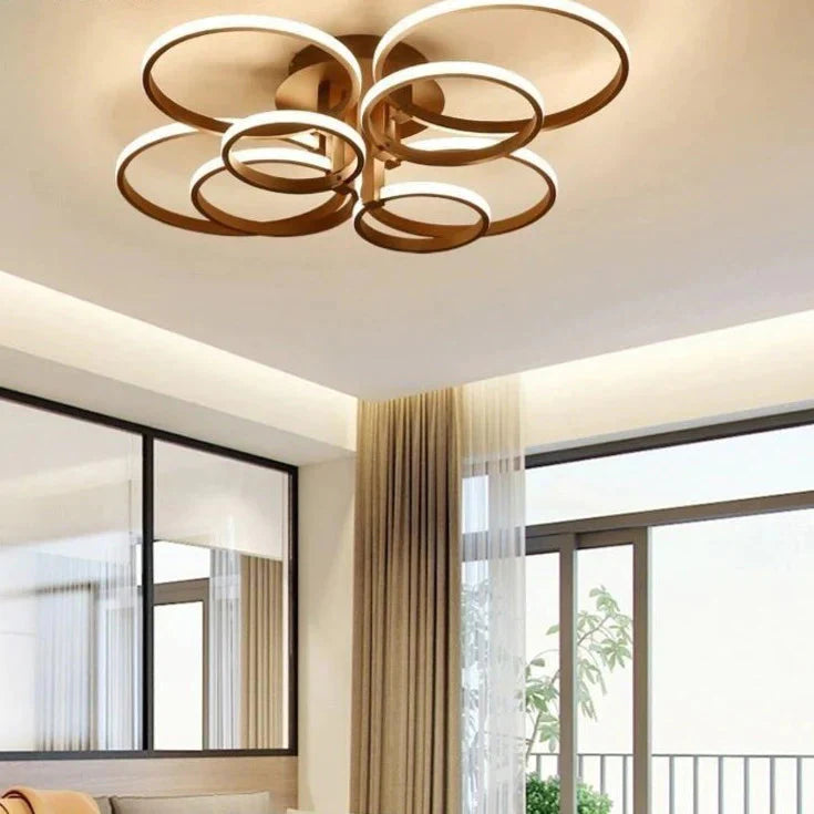 Modern Ceiling Lights Led Lamp For Living Room Bedroom White Coffee Color Surface Mounted Round