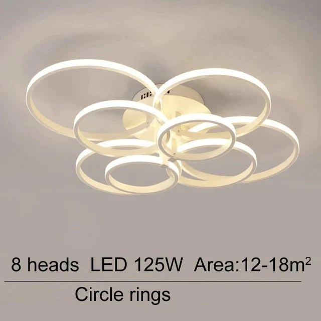 Modern Ceiling Lights Led Lamp For Living Room Bedroom White Coffee Color Surface Mounted Round