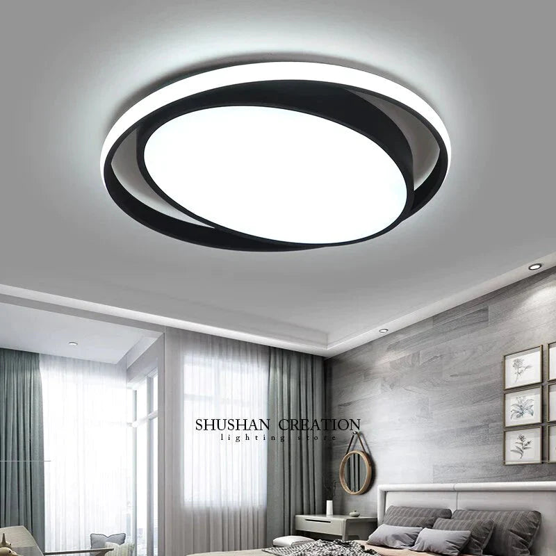 New Arrival Black/White Led Ceiling Chandelier For Living Study Room Bedroom Aluminum Modern Led