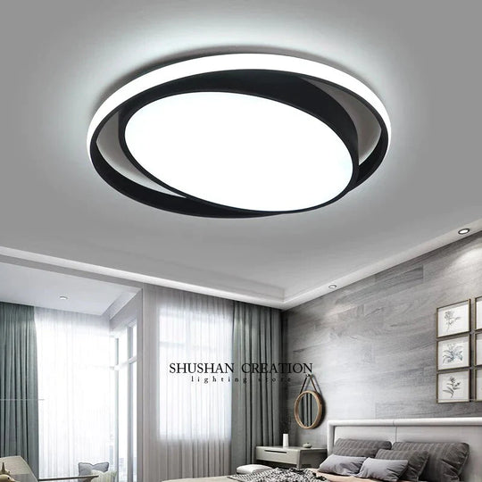 New Arrival Black/White Led Ceiling Chandelier For Living Study Room Bedroom Aluminum Modern Led