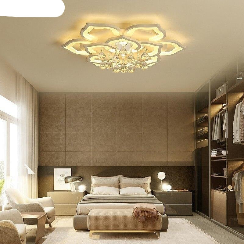 Led Ceiling Lights Living Room For 15 - 25Square Meters Bedroom With Crystal Remote Control