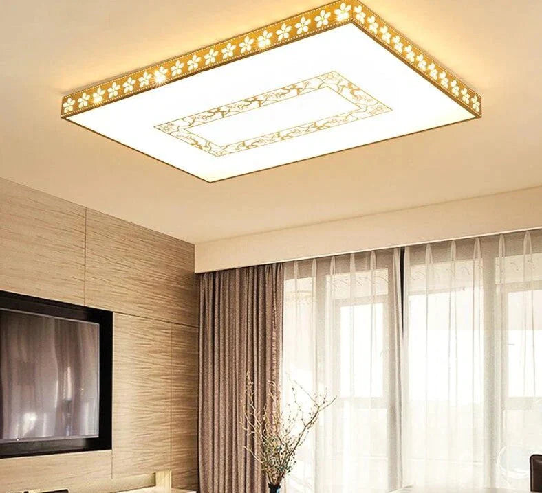 New Simple Modern Atmosphere Living Room Lamp Home Hall Headlights Led Ceiling Rectangular Lighting