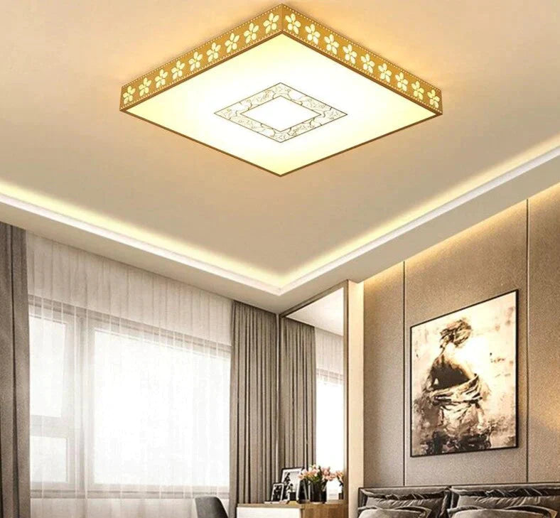 New Simple Modern Atmosphere Living Room Lamp Home Hall Headlights Led Ceiling Rectangular Lighting