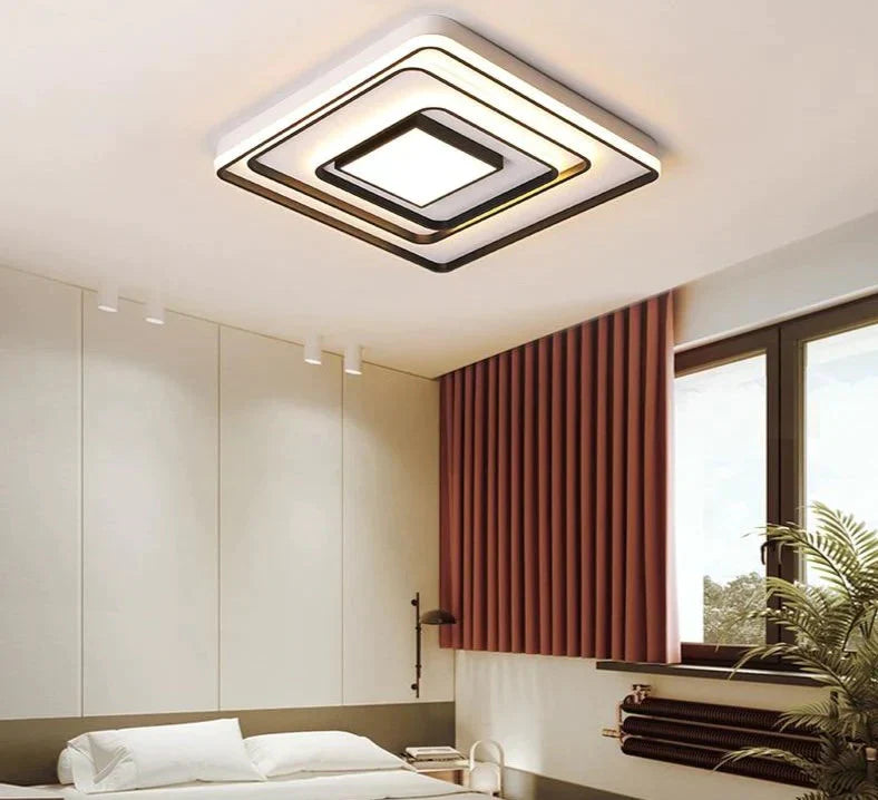 Modern Square/Rectangle Led Ceiling Light Living Room Bedroom Lighting Fixture Lamp Surface Mount