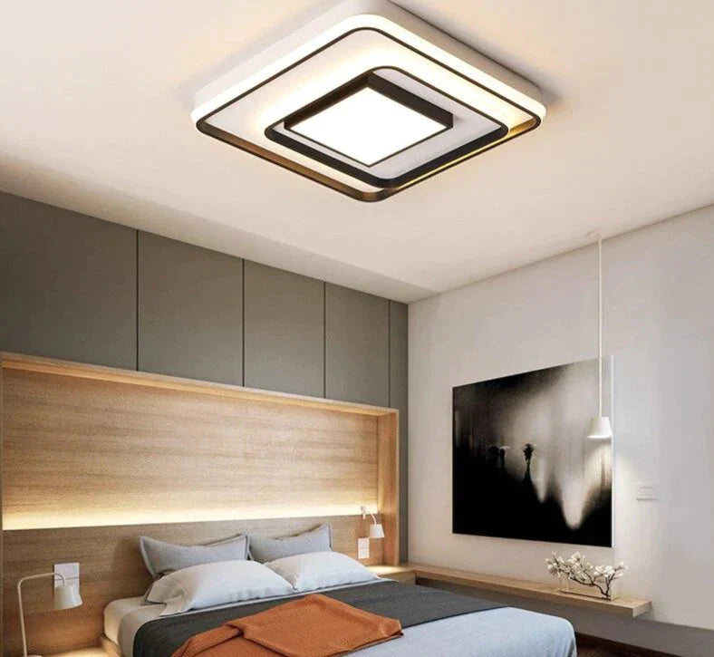 Modern Square/Rectangle Led Ceiling Light Living Room Bedroom Lighting Fixture Lamp Surface Mount