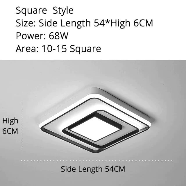 Modern Square/Rectangle Led Ceiling Light Living Room Bedroom Lighting Fixture Lamp Surface Mount