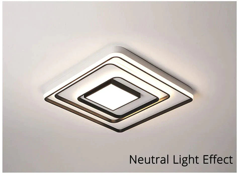 Modern Square/Rectangle Led Ceiling Light Living Room Bedroom Lighting Fixture Lamp Surface Mount