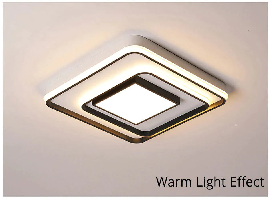 Modern Square/Rectangle Led Ceiling Light Living Room Bedroom Lighting Fixture Lamp Surface Mount