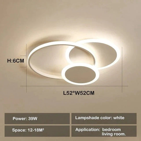 New Led Ceiling Lights Living Room Bedroom Round Square Lighting Fixtures Dimmable Modern Dome